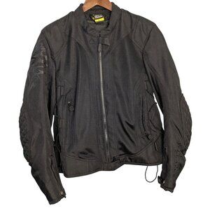 Scorpion Exo Women Blk Motorcycle Jacket Lg Quilted Zippered Cuffs liner